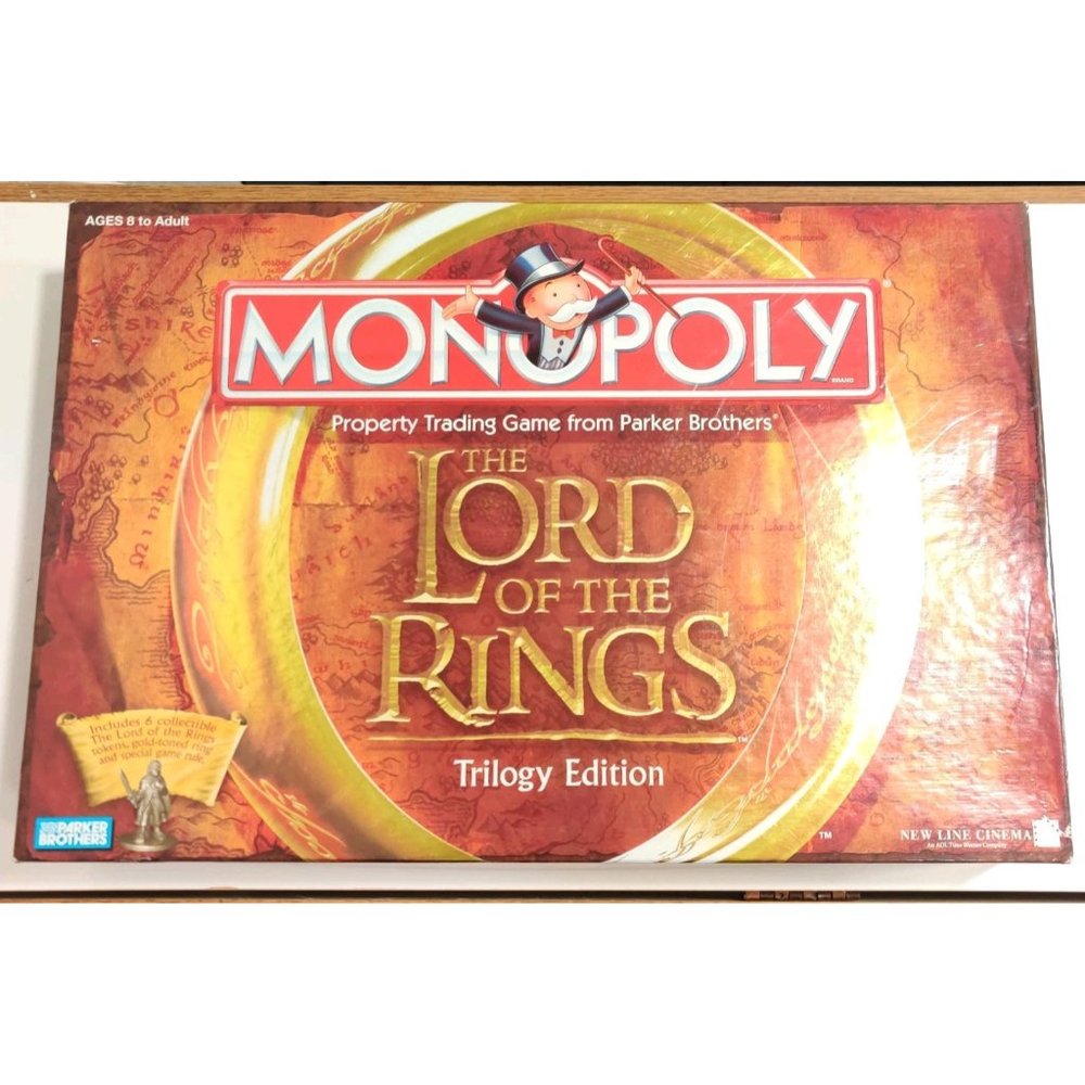 Monopoly The Lord of the Rings Trilogy Edition Open Box Sealed Game Pieces
